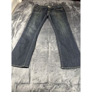 Simply Vera Vera‎ Wang Distressed Jeans Low Rise Straight Leg Blue sz 10